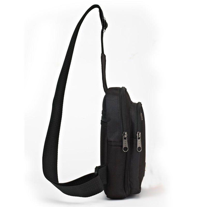 FASITE Sling Bag Chest Backpack, Crossbody Shoulder Tool Pouch for Men Women, Black - Image 2